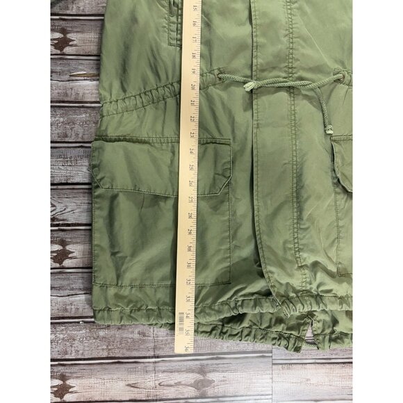 Ganni cargo army style jacket coat size L color olive Green - Picture 5 of 8